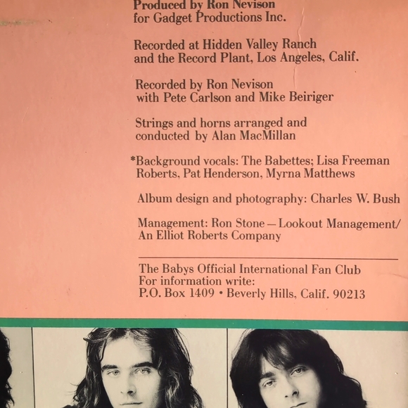 Vintage THE BABYS Broken Heart Vinyl LP Record Album - Picture 6 of 6